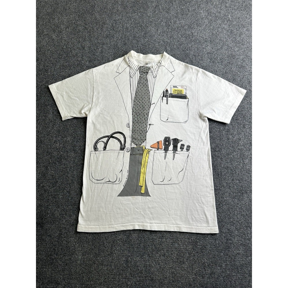 Mens 1978 Leslie Arwin Doctor Costume Kefzol T-Shirt Made in USA, Size M